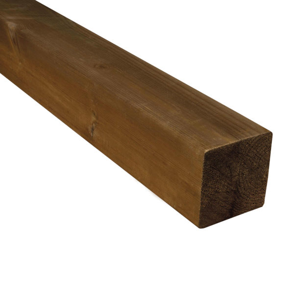PAINEKYLLÄSTETTY LIIMAPUUTOLPPA RUSKEA 90X90MM 3 METRIÄ