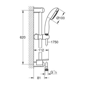 Alternative view of GROHE SUIHKUSETTI NEW TEMPESTA