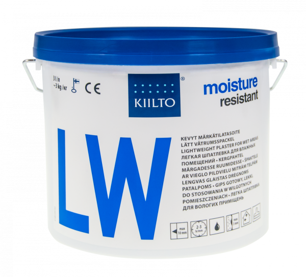 KIILTO LW KEVYT MÄRKÄTILATASOITE 10L