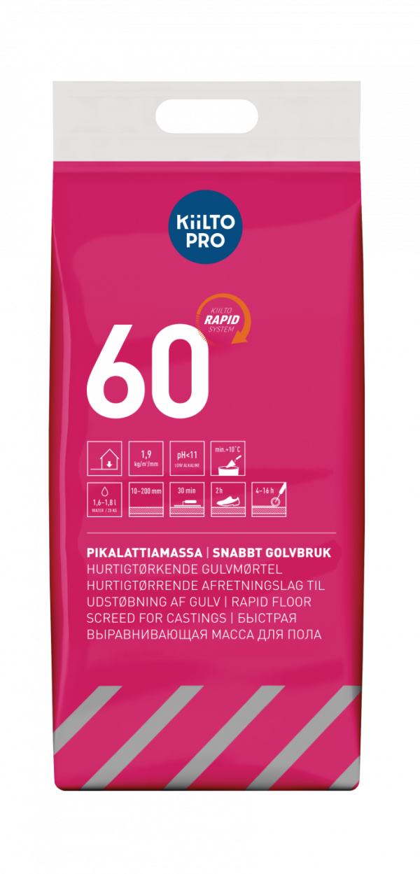 KIILTO 60 PIKALATTIAMASSA 20KG