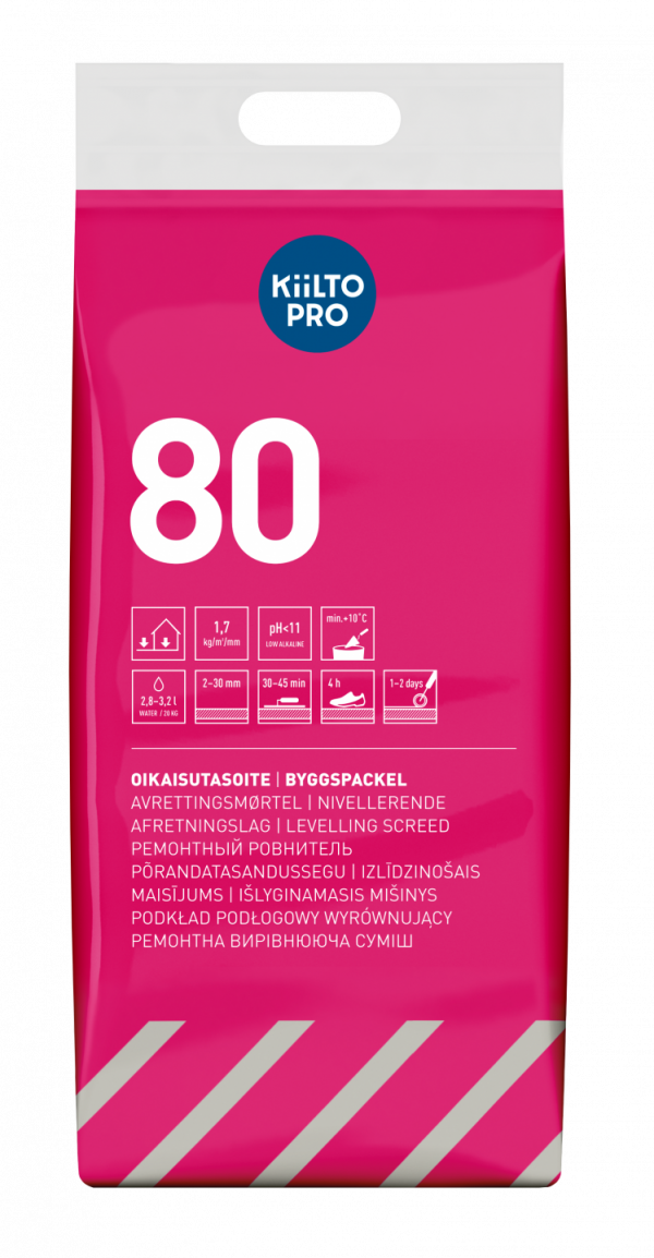 KIILTO 80 OIKAISUTASOITE 20KG