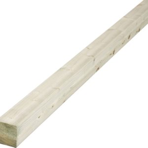 PAINEKYLLÄSTETTY LIIMAPUUTOLPPA VIHREÄ 90X90MM 3 METRIÄ