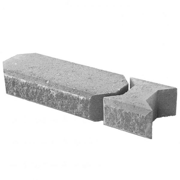 LOHKOKANSIKIVI 480+80x200x100 HARMAA LAKKA