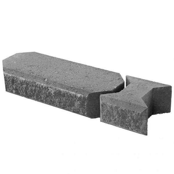 LOHKOKANSIKIVI 480+80x200x100 MUSTA LAKKA