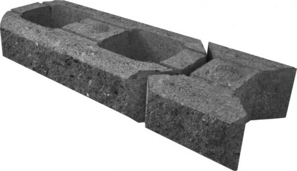 LOHKOMUURIKIVI 480+80x200x100 HARMAA LAKKA