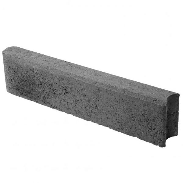 NURMIKON REUNAKIVI MUSTA 135x80x600 LAKKA