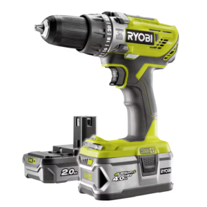 RYOBI AKKUPORAKONE 18V ONE+ 2,0AH+4,0AH+LATURI