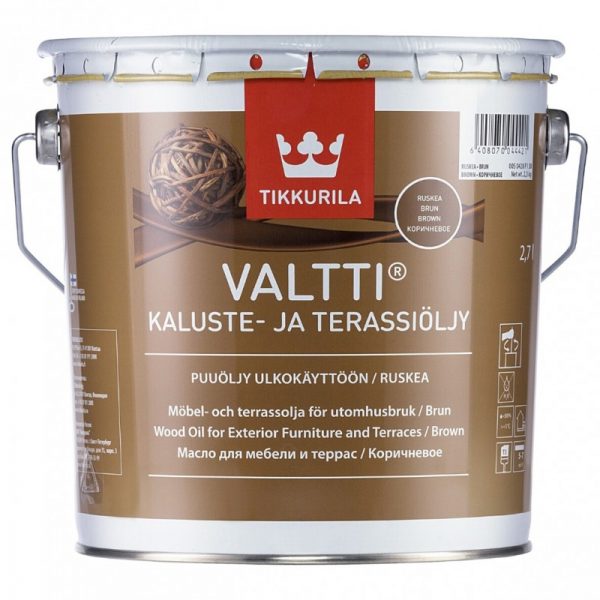 VALTTI KALUSTE- JA TERASSIÖLJY MUSTA 0.9L TIKKURILA