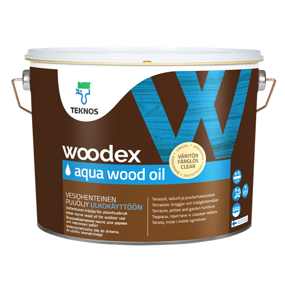 WOODEX AQUA WOOD OIL VÄRITÖN 9L TEKNOS